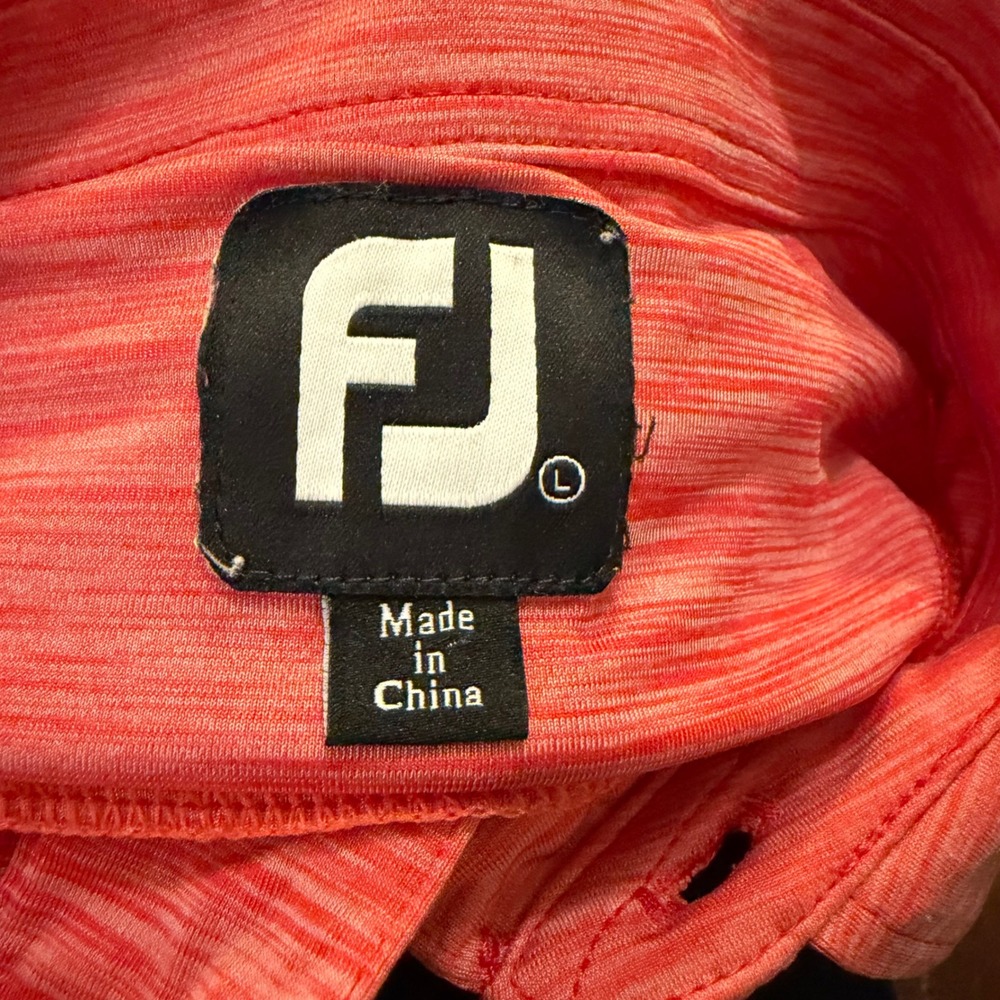 Lot of 2 FootJoy ProDry Golf Polo Shirts Mens Large Grey Coral Space Dye Heather - Picture 14 of 14